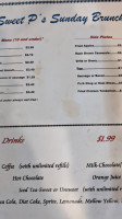 Sweet P's Southern Style menu