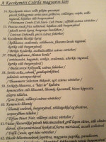 Kecskeméti Csárda menu
