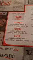 Pivnica Zlatorog menu