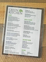 Green Kitchen menu