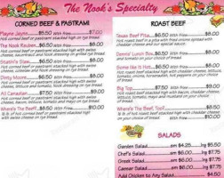 Sandwich Nook menu