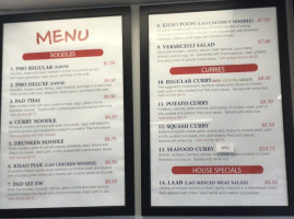 Plia's Kitchen menu