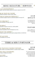 Maison Boire menu