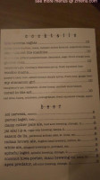 Passero menu