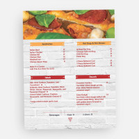 Bobanna's Pizza menu