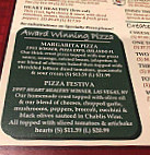 Mary's Pizza Inc. menu