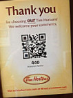 Tim Hortons menu