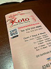 Koto Casual Asian Dining menu