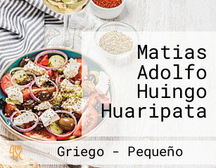 Matias Adolfo Huingo Huaripata