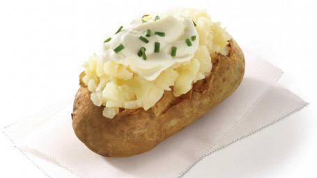 Gräddfil Och Gräslök Bakad Potatis