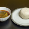 Stewed Spinach Mushrooms Served With White Or Jollof Rice