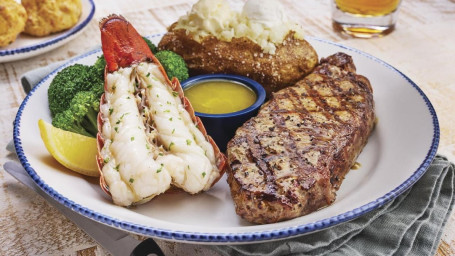 Surf Turf Maine Lobster Tail 10 Oz. Ny Strip