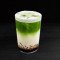 Iced Brunt Socker Matcha Havre Latte Med Gelé