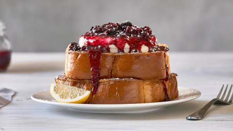 Nytt! Tjock ‘N Fluffig Citron Ricotta Blandade Bär Franska Toast